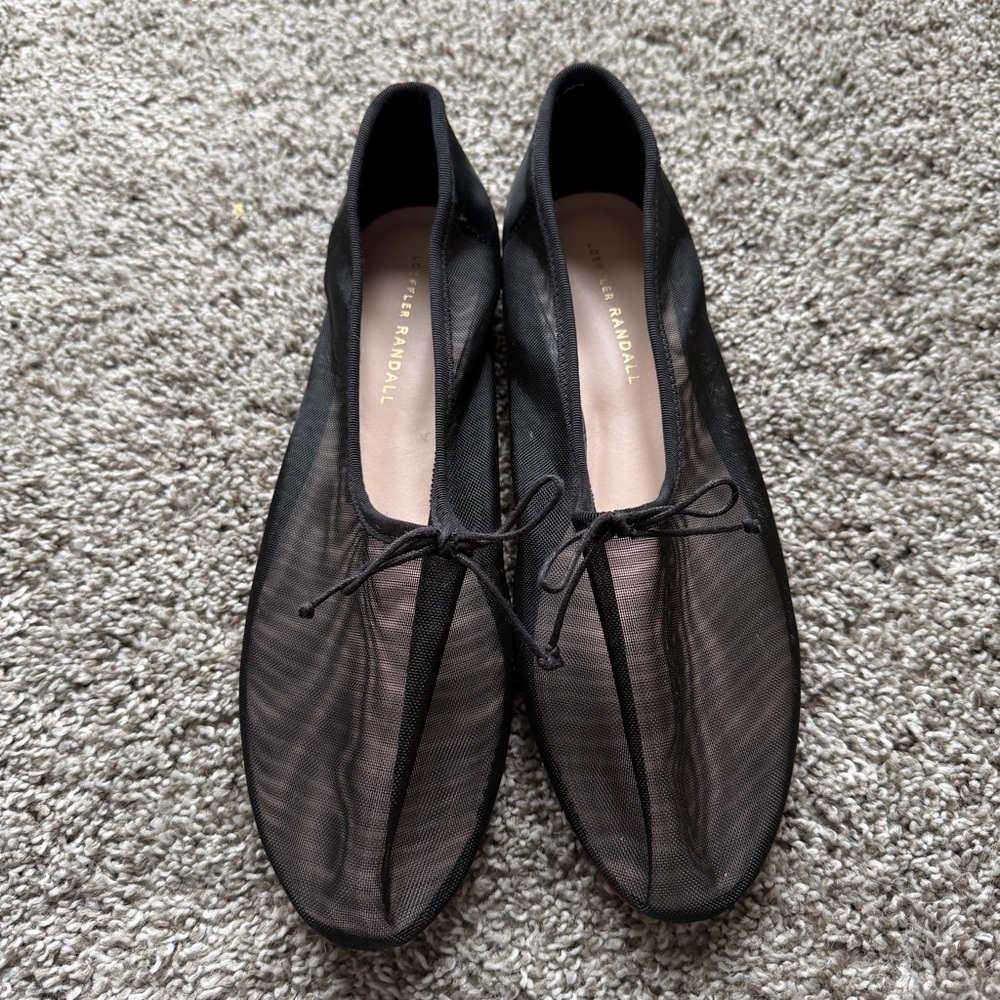 Loeffler Randall Mesh Black Sheer Ballet Flats